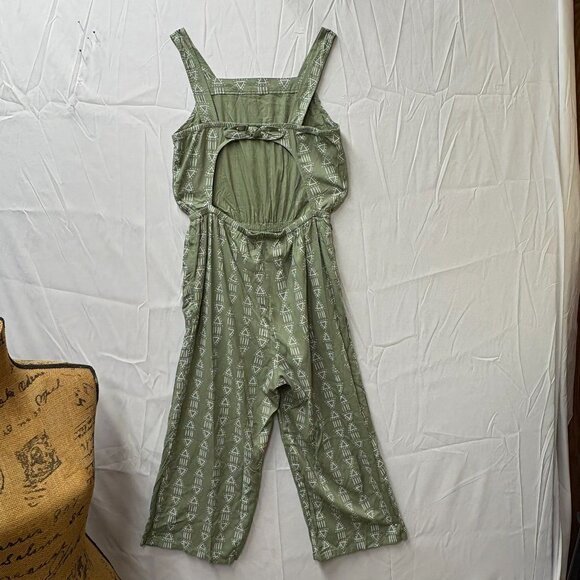Cat and Jack Romper preteen Large 10/12, sage with Amazonian designs - Picture 6 of 14
